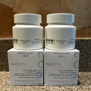 Beekman 1802 Set of 2 Lactic Acid & Willow Bark Goat Milk Body Cremes! NEW